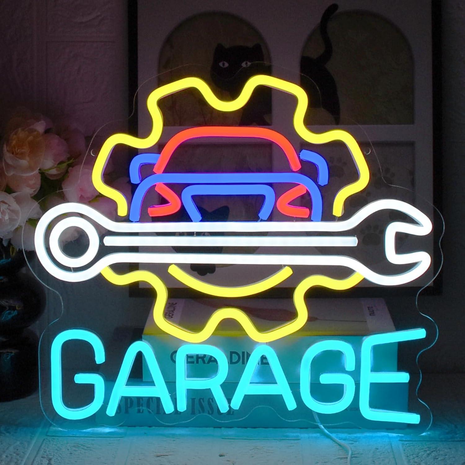 Garage Neon Sign USB Powered L – Auto Repair Shops recenzja i cena