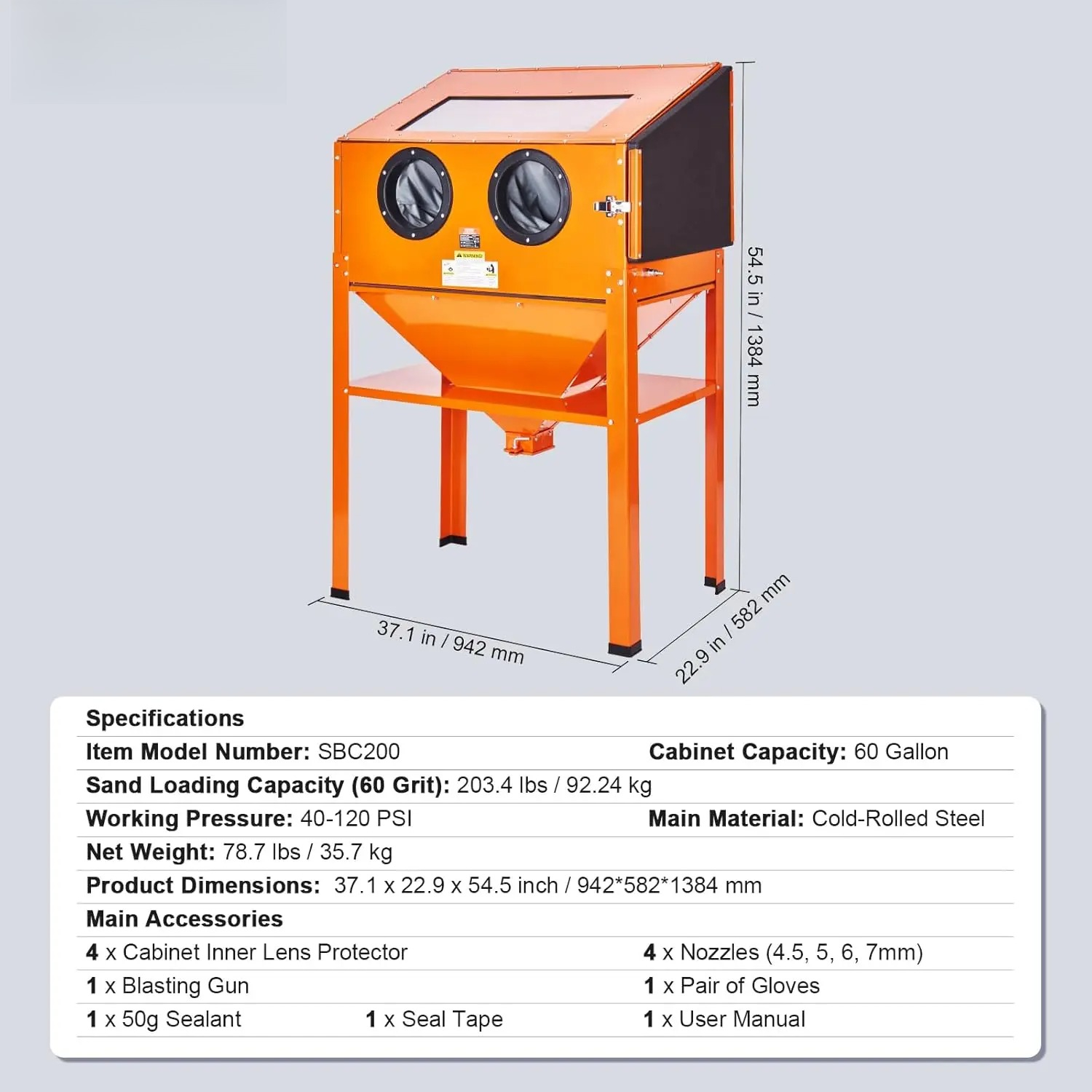 Blasting Cabinet with Stand,   – Sandblaster Cabinet recenzja i cena