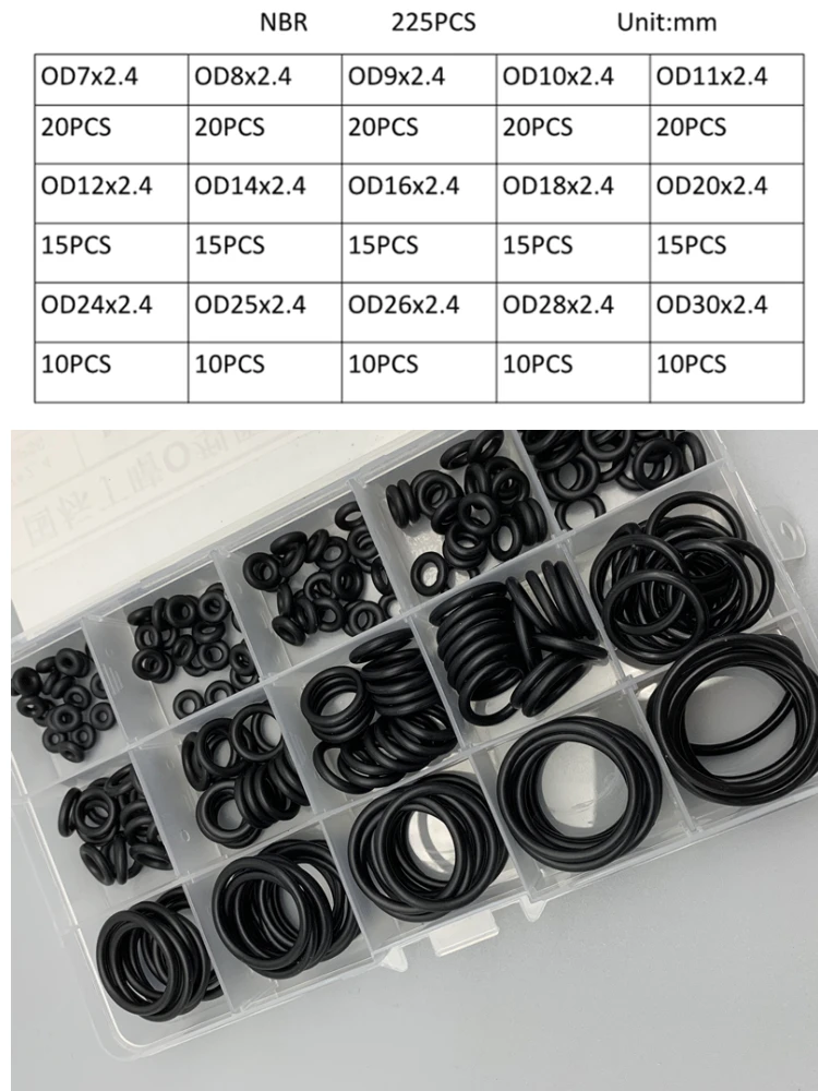 CS 2.4mm 225 PCSNBR Rubber O R – Auto Repair Cs recenzja i cena