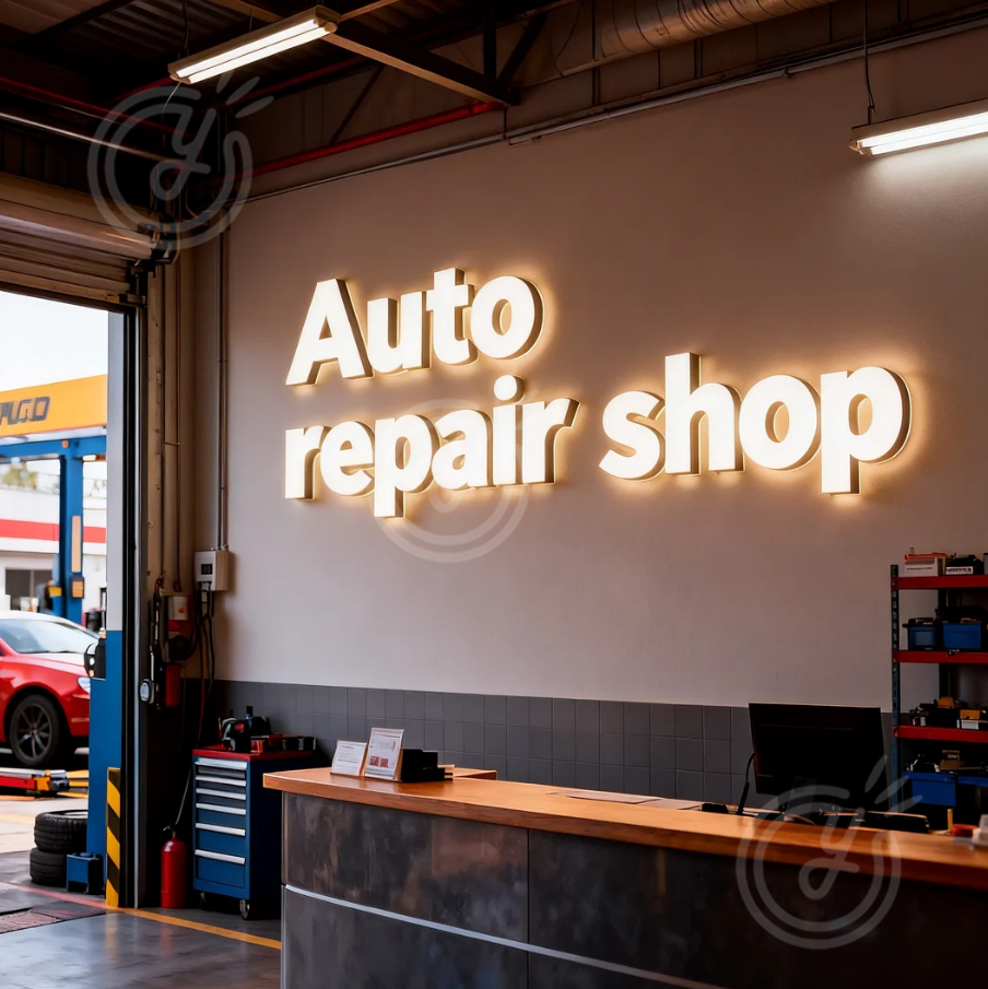 Auto Repair Shop Custom 3D Met – Auto Repair Shop Logo recenzja i cena